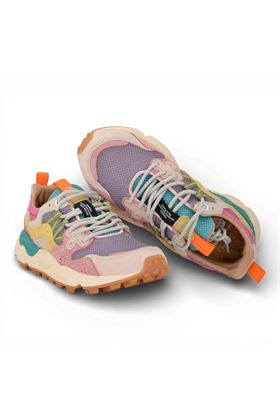 Sneaker donna Flower Mountain in camoscio e tessuto multicolore. FLOWER MOUNTAIN | YAMANO3W-3M77